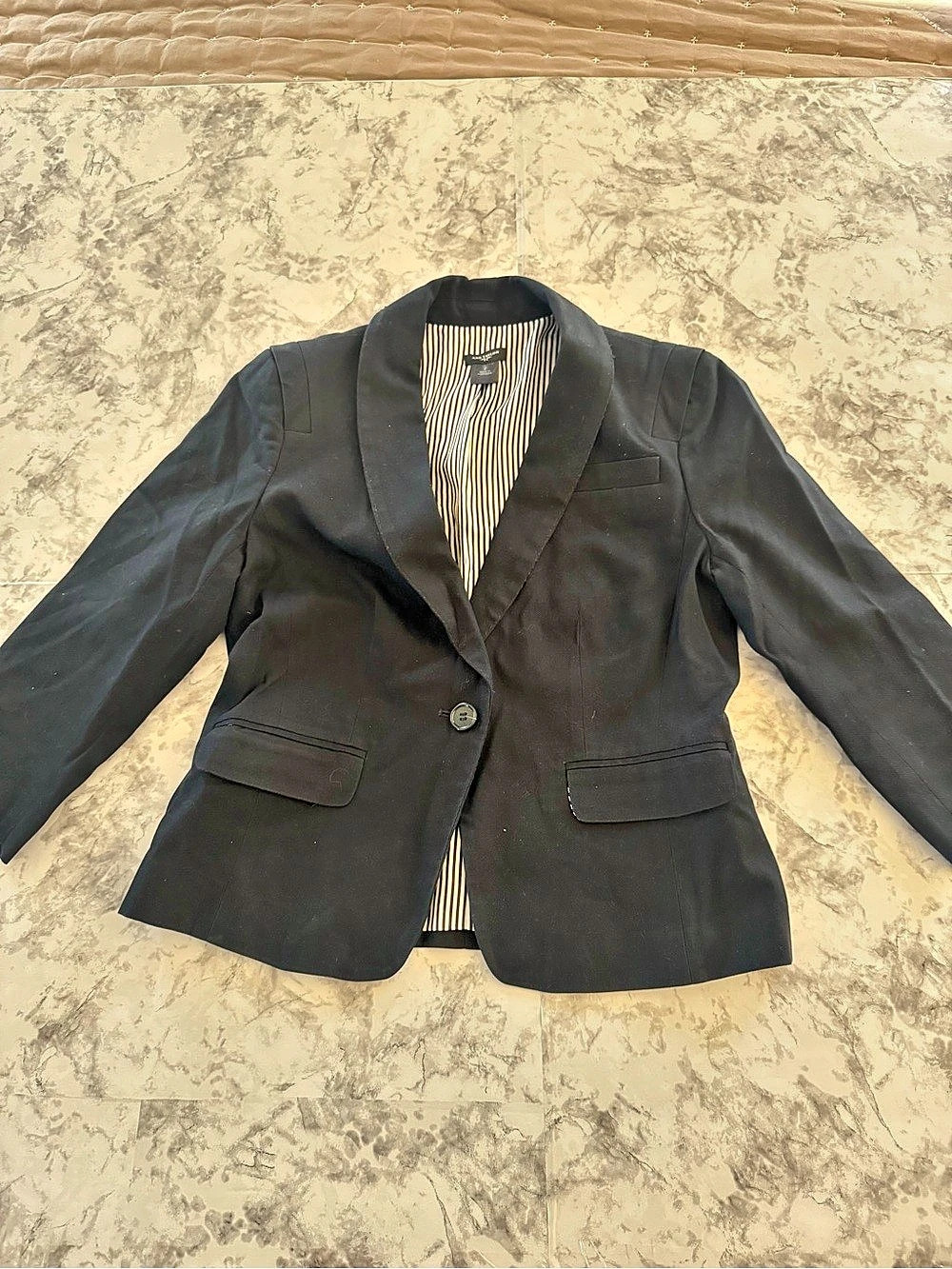 Ann Taylor The Shawl Collar Blazer Black
